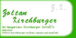 zoltan kirchburger business card